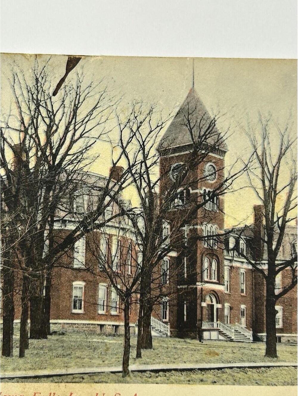 1908 Ellsworth College Old Main Iowa Falls IA Postcard Grundy Center IA 1c Stamp - Picture 7 of 16